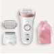 Эпилятор Braun Silk-epil 9 SensoSmart 9/730 2в1 с 2 насадками белый/розовый 1