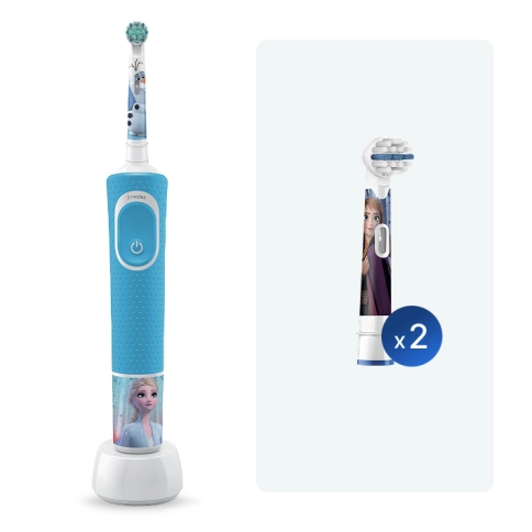Детская электрическая зубная щетка Oral-B Vitality Kids Frozen "Холодное сердце" + Насадки Oral-B Frozen Kids (2 шт) 0