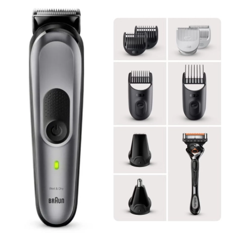 Триммер электрический Braun MGK7420 универсальный 10в1 c Бритвой Gillette 0
