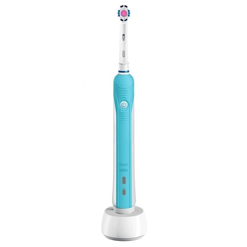 Электрическая зубная щетка Oral-B Pro 700 3DWHITE D16.513.U, голубая 0