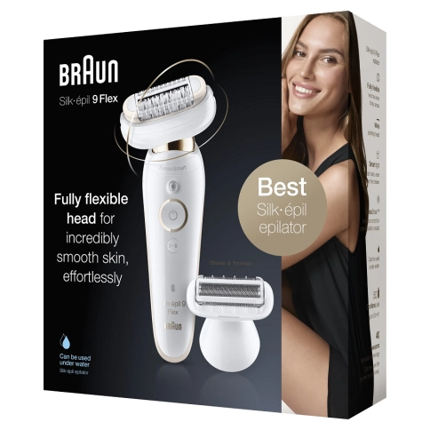 Эпилятор Braun Silk-epil 9 Flex SES 9006 3D SensoSmart белый/золотой 8