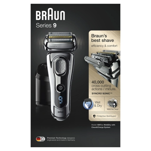 Электробритва Braun Series 9 9297cc со станцией Clean&Charge и тканевым футляром 6 Электробритва Braun Series 9 9297cc со станцией Clean&Charge и тканевым футляром 6