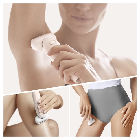 Эпилятор Braun Silk-epil 9 Flex SES 9006 3D SensoSmart белый/золотой 5