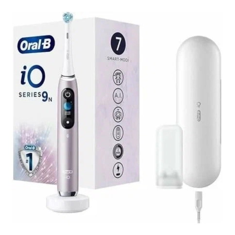 Электрическая зубная щетка Oral-B iO 9 Rose Quartz +Насадки Oral-B iO Ultimate Clean (4 шт) 17