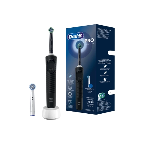 Электрическая зубная щетка Oral-B Vitality Pro Black c дополнительной насадкой Sensitive Clean (1 шт) 1