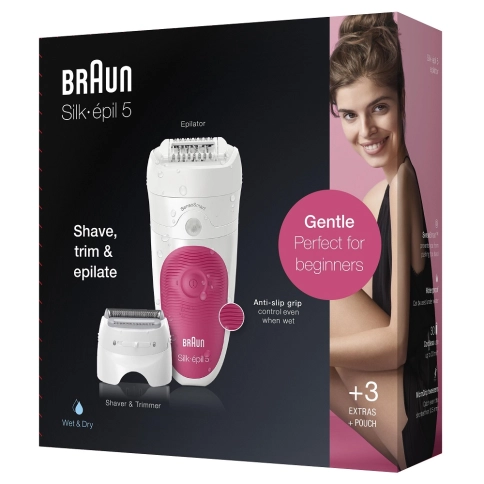 Эпилятор Braun Silk-epil S5 SES 5-600 белый/розовый 8