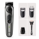 Триммер Braun BT5365 Black 3 насадки + Бритва Gillette, серебристо-черный
