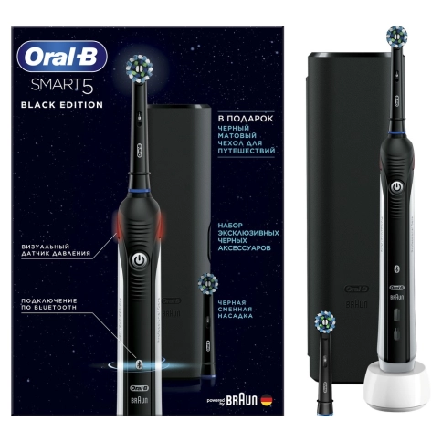 Электрическая зубная щетка Oral-B Smart 5 D601.523.5X CrossAction Black 1