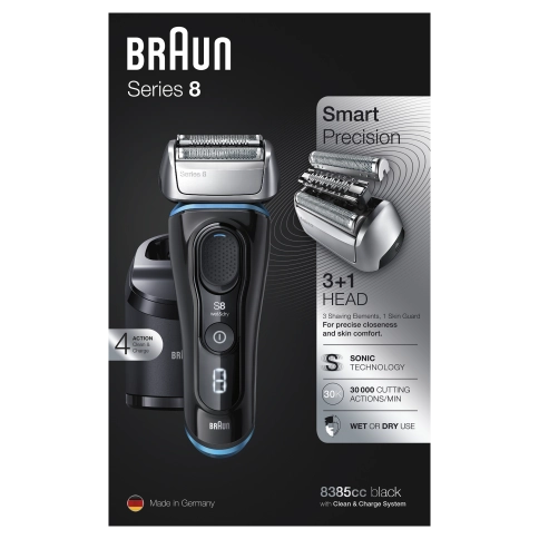 Электробритва Braun Series 8 8385cc со станцией Clean&Charge и тканевым футляром 6