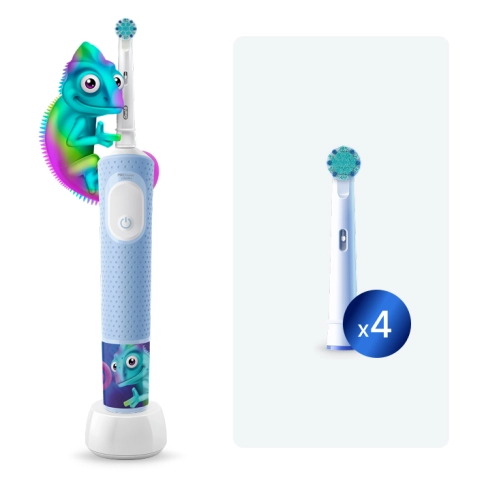 Детская электрическая зубная щетка Oral-B Vitality Pro Kids Хамелеон с насадками Kids Хамелеон (4 шт) 0