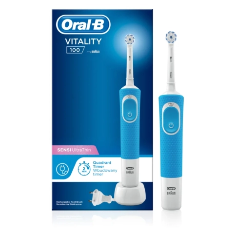 Электрическая зубная щетка Oral-B Vitality Sensi Blue D100.413.1 1 Электрическая зубная щетка Oral-B Vitality Sensi Blue D100.413.1 1
