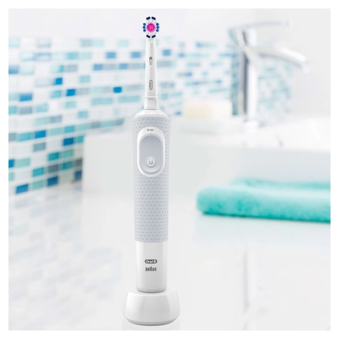 Электрическая зубная щетка Oral-B Vitality TRIZONE 100 WHITE + Насадка Cross Action (2 шт) EB 50-2 2 Электрическая зубная щетка Oral-B Vitality TRIZONE 100 WHITE + Насадка Cross Action (2 шт) EB 50-2 2