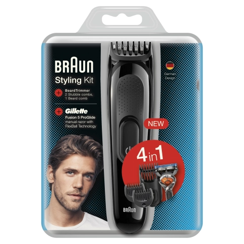 Триммер универсальный Braun SK3000, 4-в-1 + Бритва Gillette 5