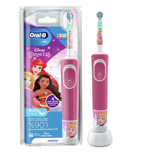 Детская электрическая зубная щетка Oral-B Vitality Kids Princess "Принцессы" D100.413.2K (EB10S) 0