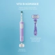 Набор электрическая зубная щетка Vitality Pro лиловая + женская бритва Venus Deluxe Smooth Swirl 1