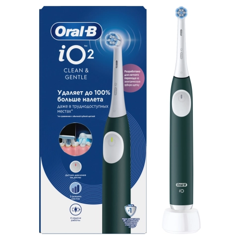 Электрическая зубная щетка Oral-B iO 2 темно-зеленая 1