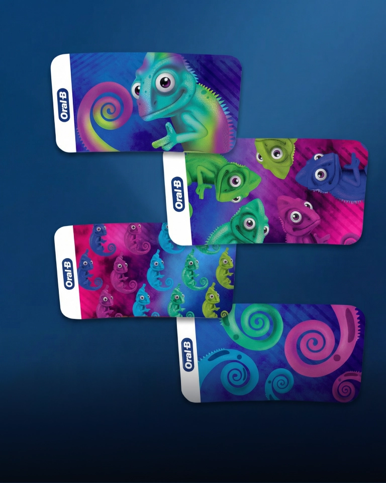 Детская электрическая зубная щетка Oral-B Vitality Kids "Хамелеон"
