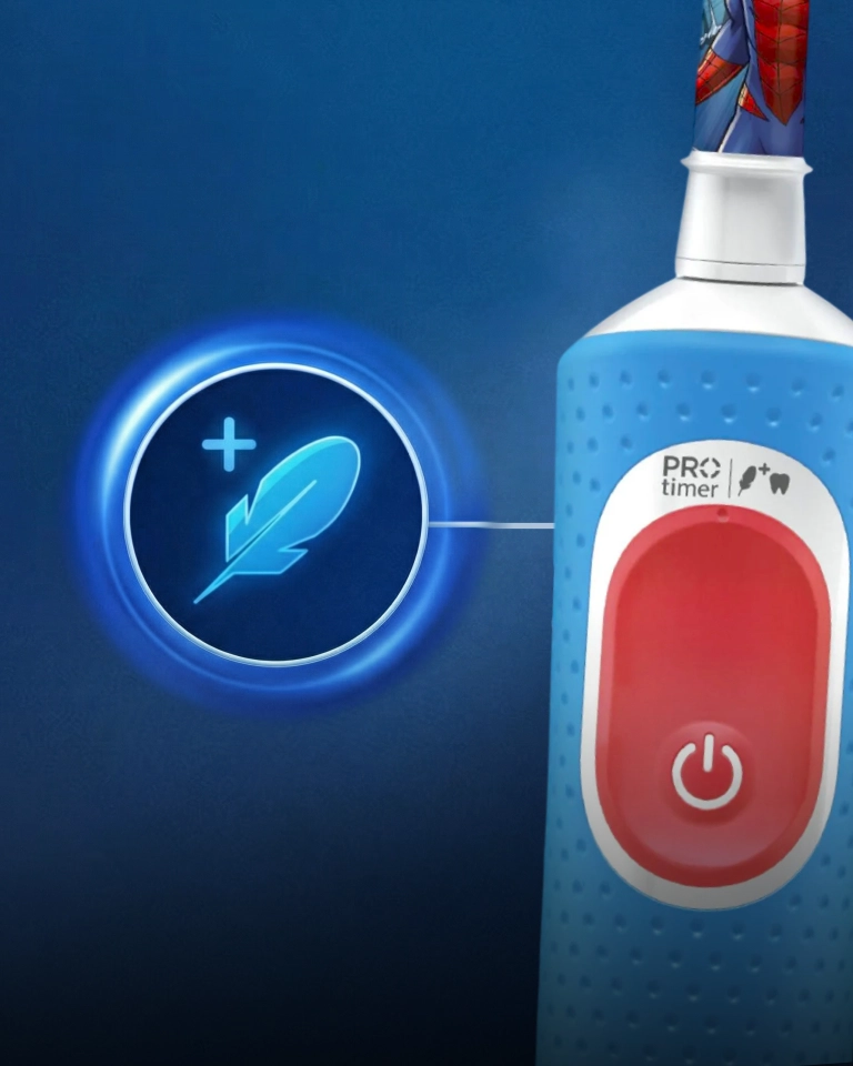 Детская электрическая зубная щетка Oral-B Vitality Pro Kids Человек-паук