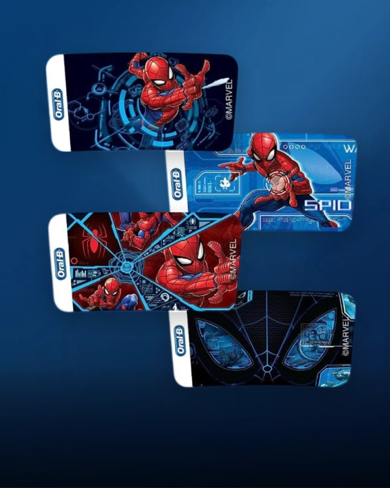Детская электрическая зубная щетка Oral-B Vitality Pro Kids Человек-паук