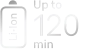 До 120 минут работы без подзарядки
