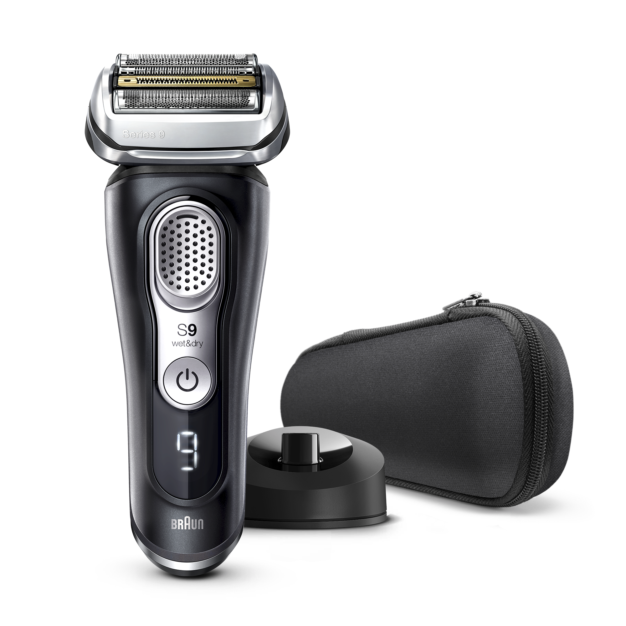 

Электробритва Braun Series 9 9340s с зарядной станцией и тканевым футляром