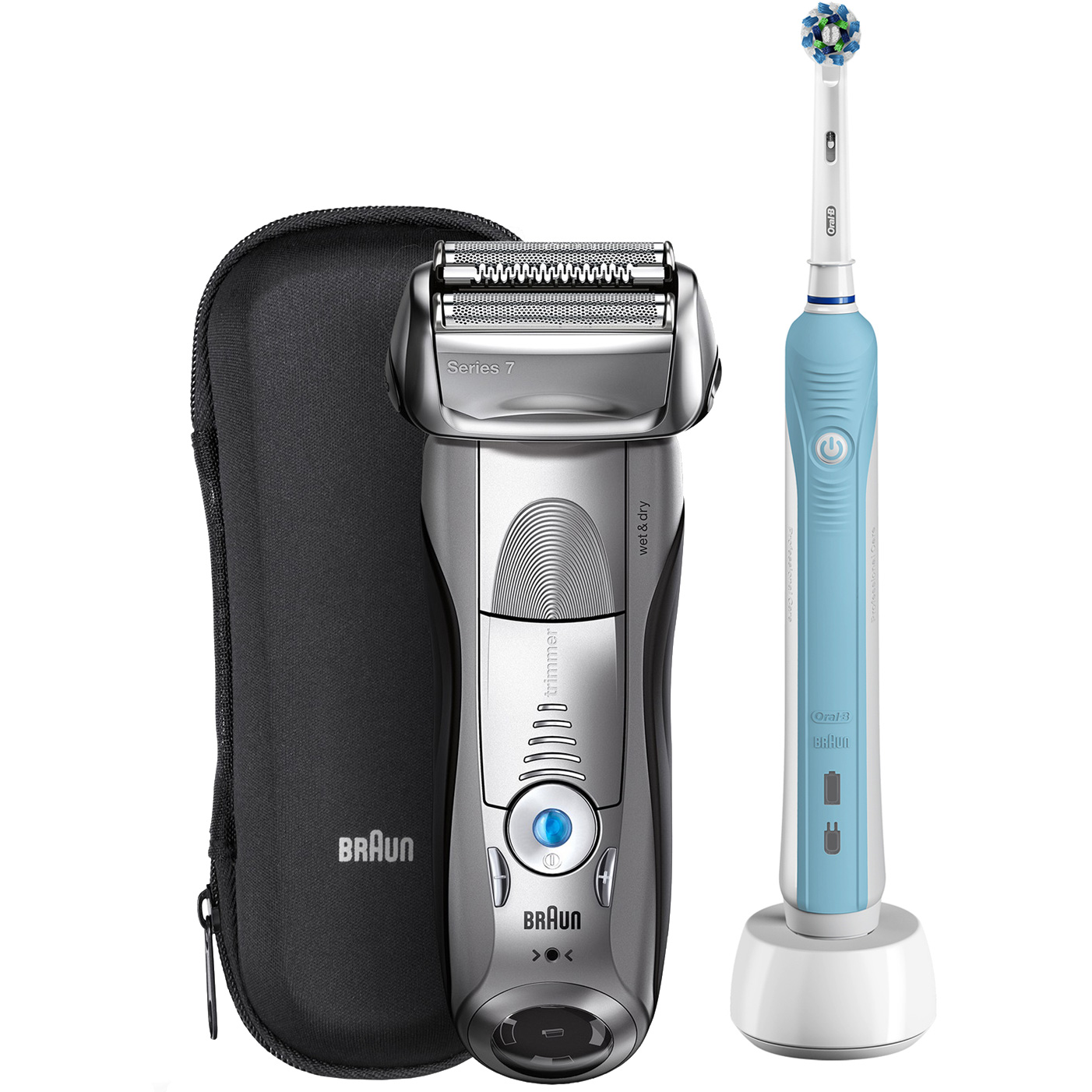 

Набор: Электробритва Braun Series 7 7893s + Электрическая зубная щетка Oral-B PRO 500 CrossAction D16.513.U
