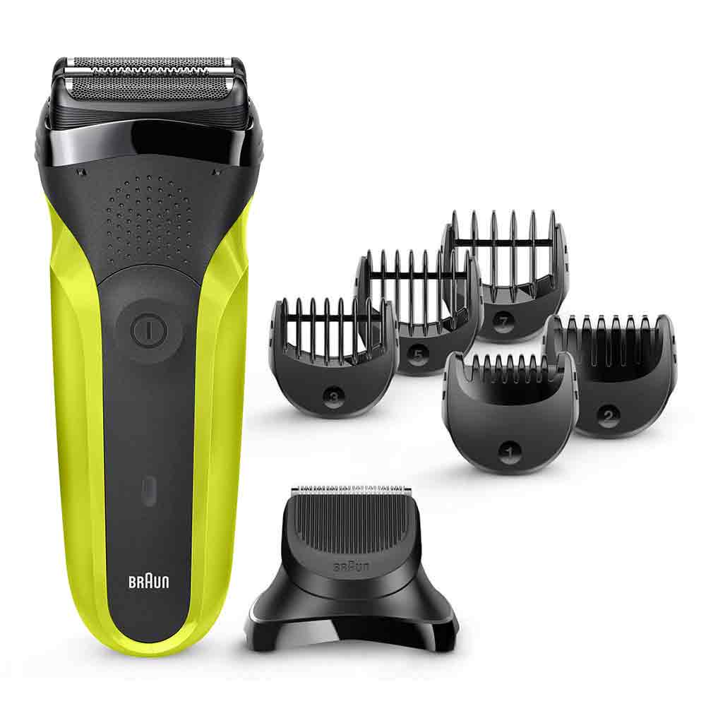 

Электробритва Braun Series 3 Shave&Style 300bt Green + насадка-триммер и 5 гребней
