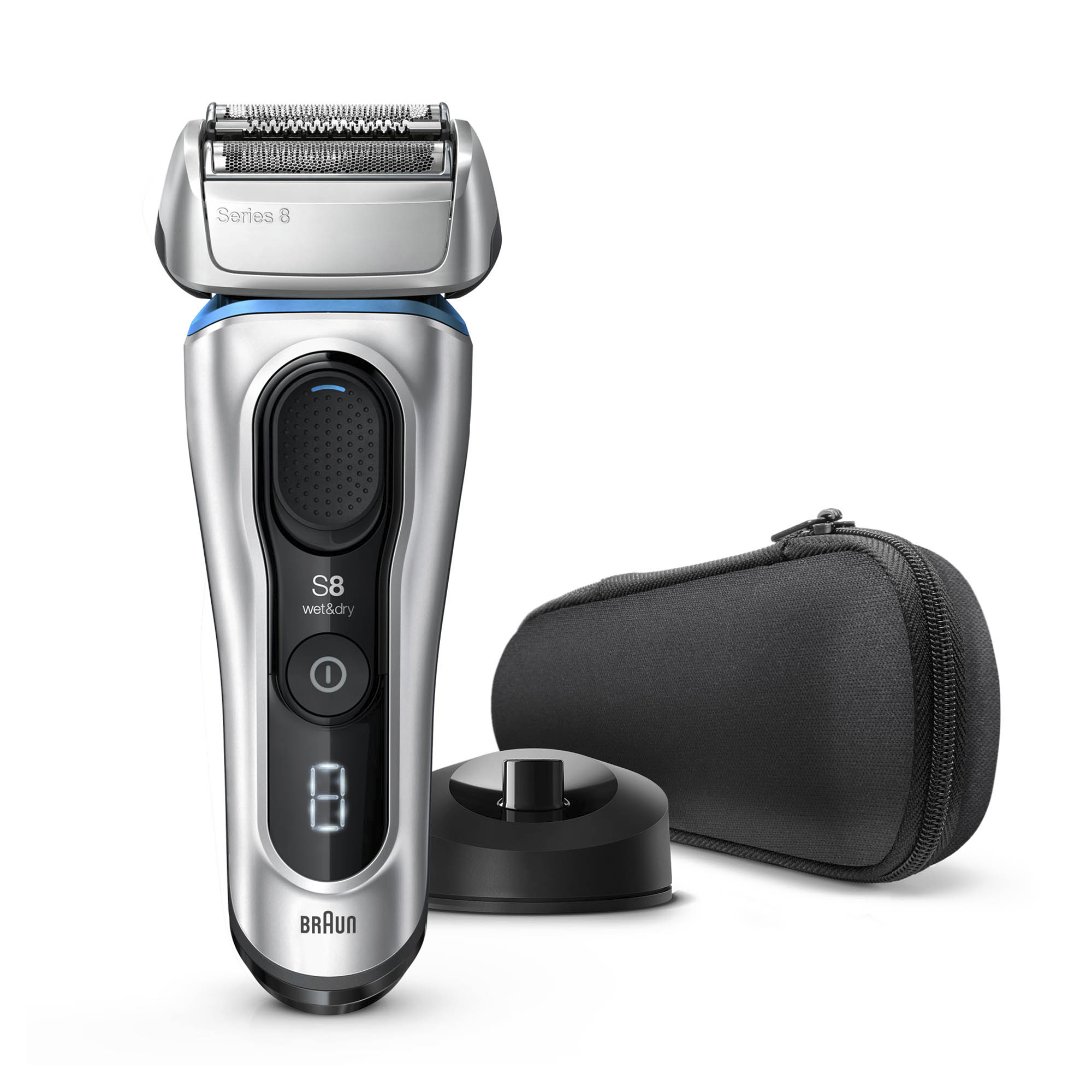 

Электробритва Braun Series 8 8350s с зарядной станцией и тканевым футляром