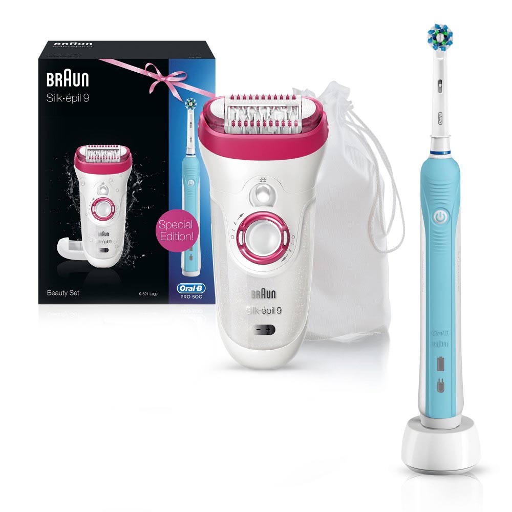 

Эпилятор Braun Silk-epil 9 - 9521 + Электрическая зубная щетка Oral-B PRO 500