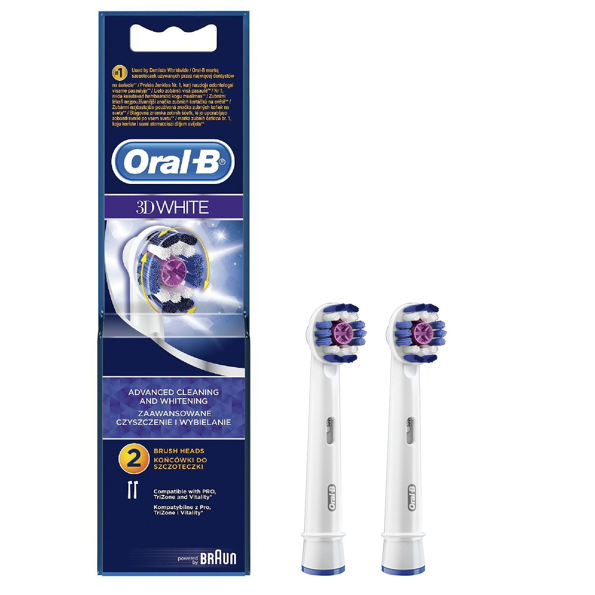 

Насадка для зубных щеток Oral-B 3D White EB 18-2 (2 шт)