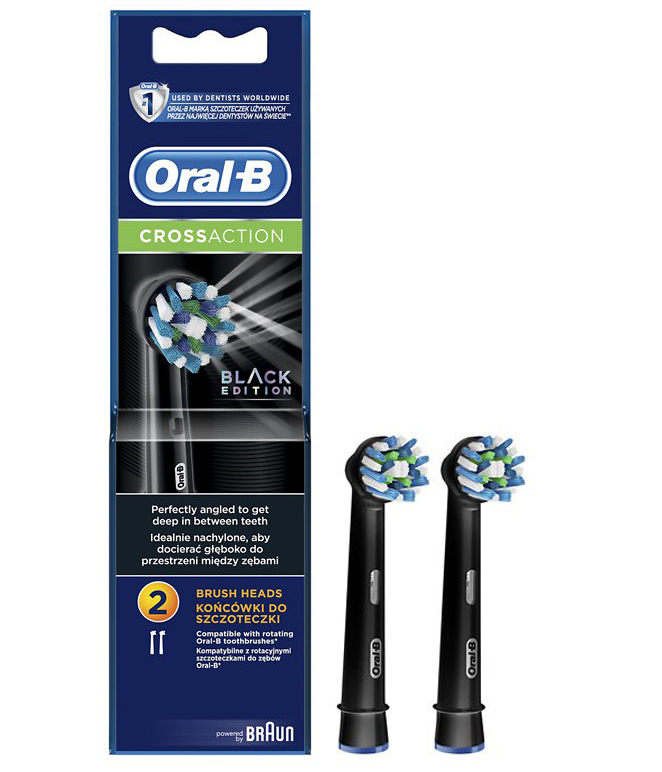 Насадка для зубных щеток Oral-B CrossAction Black EB 50BK-2 (2 шт)