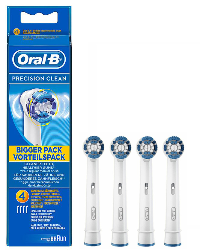 Насадка для зубных щеток Oral-B Precision Clean EB 20-4 (4 шт)
