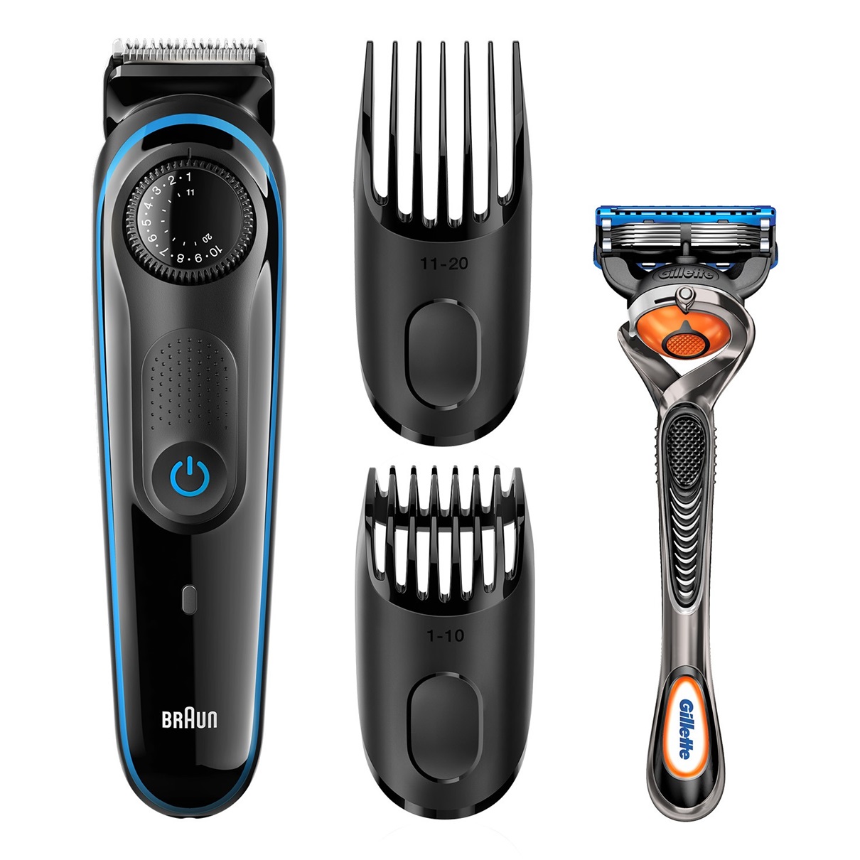 

Триммер для бороды Braun BT3940TS + Бритва Gillette